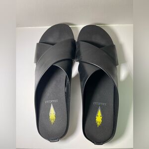 VOLATILE ABLETTE Black Women's Slide Wedge Sandals Size 6